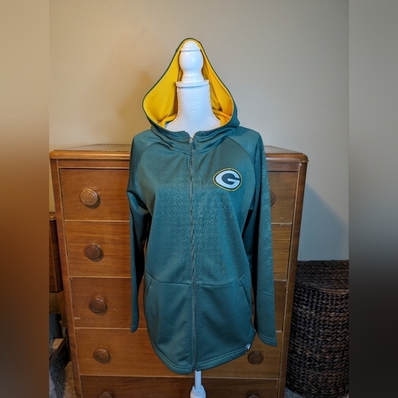 FANATICS GREEN Bay Packers NFL Embroidered Stitched Logo SWEATSHIRT - Picture 4 of 14